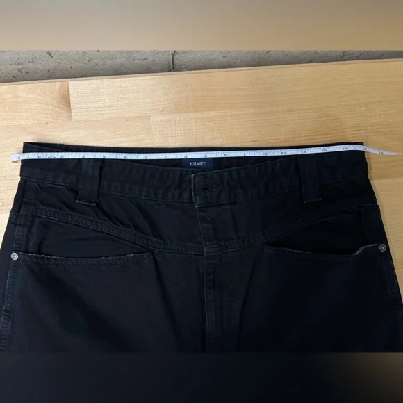 Khaite Preen Denim High Rise Wide Leg Denim Jeans in Black - Size 32 retail $680 - Picture 12 of 16
